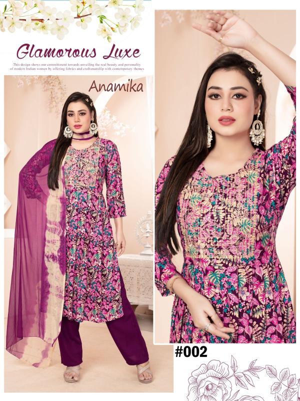 Fashion Talk Anamika Vol 2 Rayon Designer Kurti Bottom With Dupatta